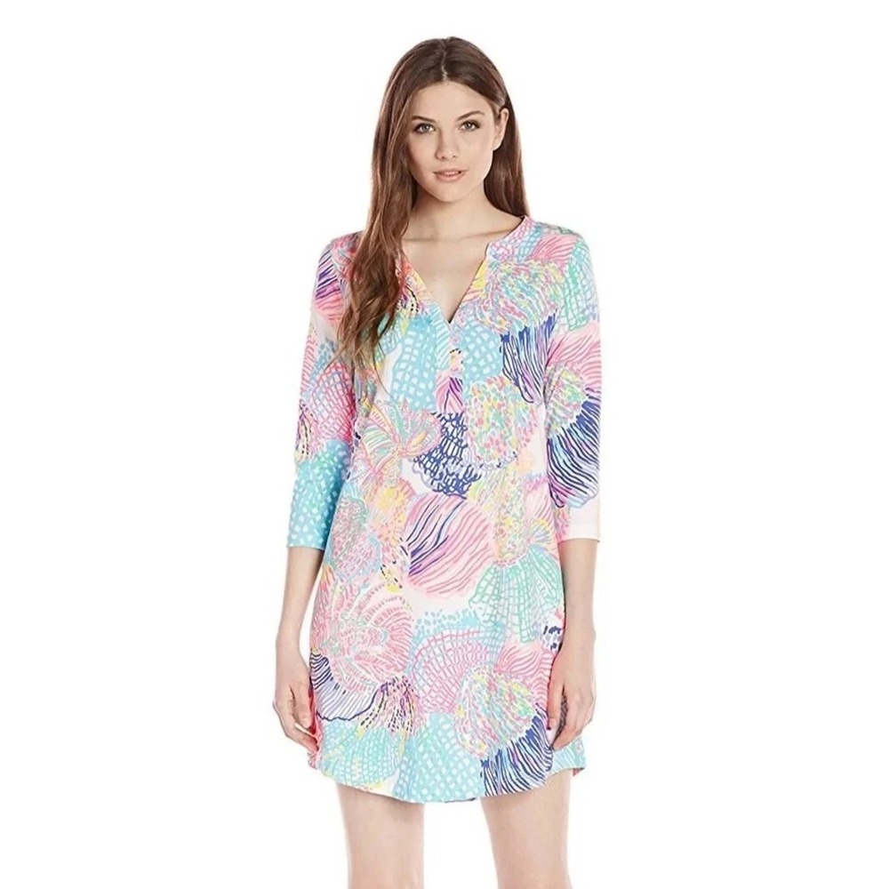 LILLY PULITZER Womens Multi Roar Of The Sea Ali Dress - Size: XS